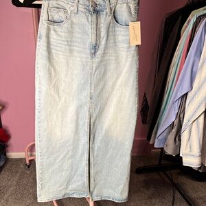 Light Blue Denim Skirt